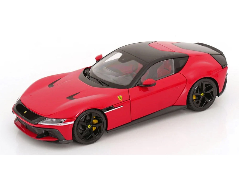 2024 Ferrari 12Cilindri Rosso Corsa Red with Black Top 1/18 Diecast Model Car Polistil 18FE02010-WB