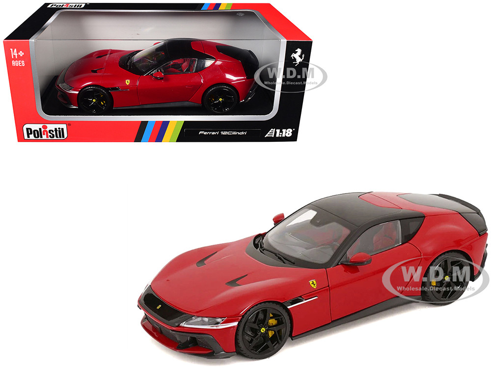 2024 Ferrari 12Cilindri Rosso Corsa Red with Black Top 1/18