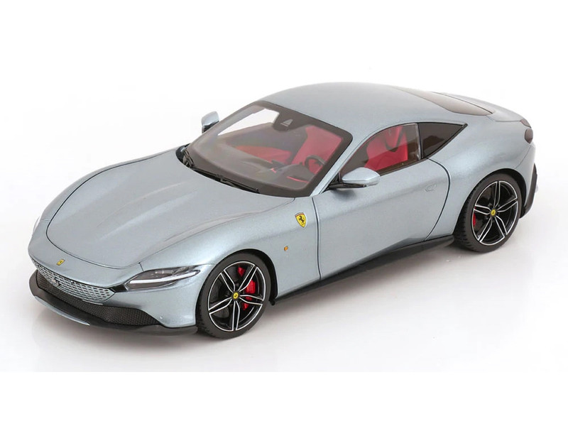 2019 Ferrari Roma Gray Metallic with Pink Interior 1/18 Diecast Model Car Polistil 18FE02042-WB