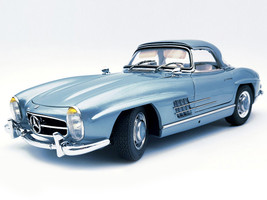 Mercedes Benz 300 SL W198 II Roadster Blue Metallic Limited Edition to 1500 pieces Worldwide 1/18 Diecast Model Car CMC M-283