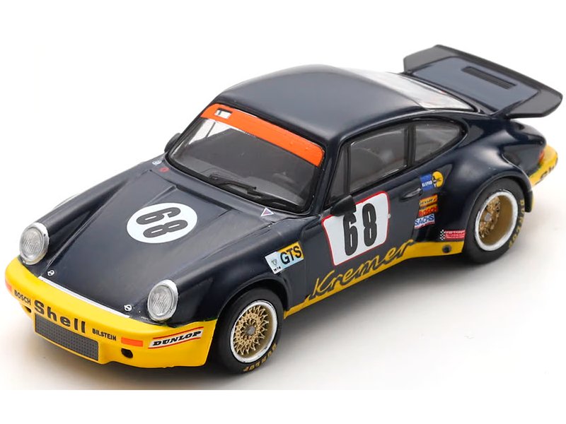 Porsche 911 Carrera RSR #68 Erwin Kremer Hans Heyer Paul Keller Samson Kremer Racing 24 Hours of Le Mans 1974 1/64 Model Car Spark 64S027