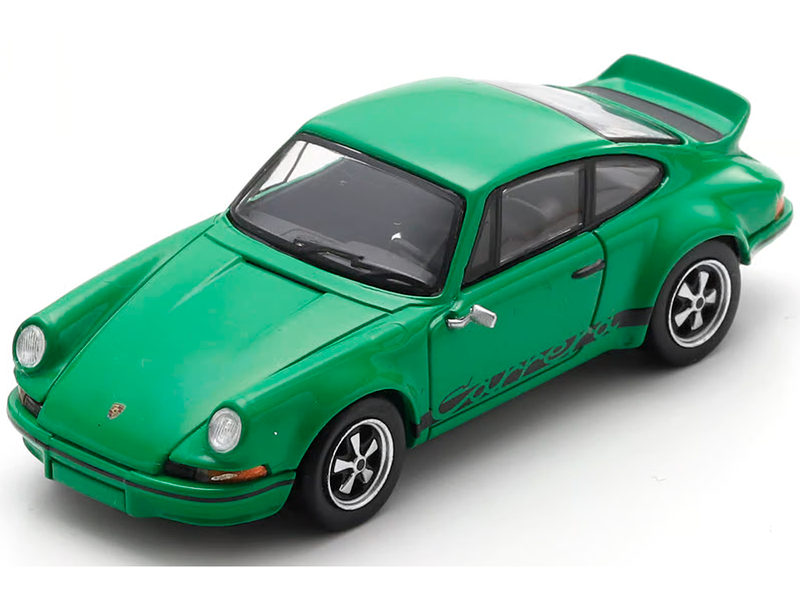 1973 Porsche 911 Carrera RSR 2 8 Green with Black Stripes 1/64 Model Car Spark 64SP007B
