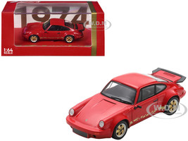 1974 Porsche 911 Carrera RS 3 0 Red with Gold Stripes 1/64 Model Car Spark 64SP007C