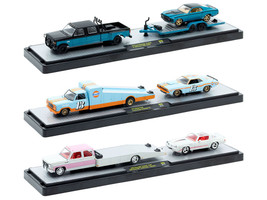 Auto Haulers Set of 3 Trucks Release 99 Limited Edition to 7600 pieces Worldwide 1/64 Diecast Models M2 Machines 36000-99