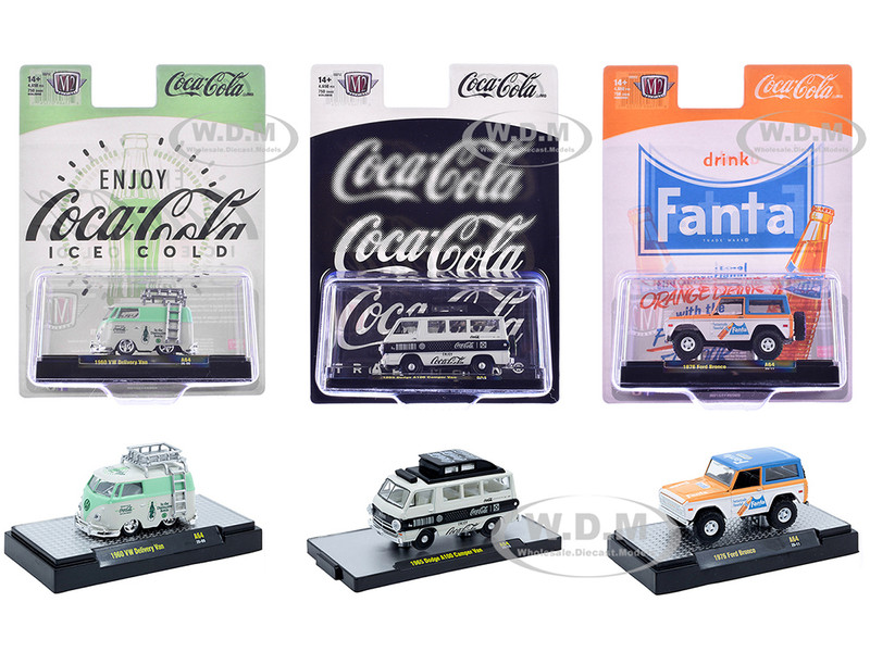 Sodas Set of 3 pieces Release 64 Limited Edition to 5400 pieces Worldwide 1/64 Diecast Model Cars M2 Machines 52500-A64