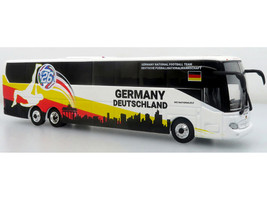 Daimler Tourrider Coach Bus Germany National Football Team White with Graphics International Federation of the Global Game Series Limited Edition to 504 pieces Worldwide 1/87 (HO) Diecast Model Iconic Replicas 87-0721