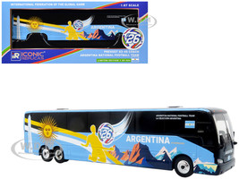 Prevost X3 45 Coach Bus Argentina National Football Team Blue with Graphics International Federation of the Global Game Series Limited Edition to 504 pieces Worldwide 1/87 (HO) Diecast Model Iconic Replicas 87-0723