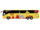 Daimler Tourrider Coach Bus Spain National Football Team Yellow with Graphics International Federation of the Global Game Series Limited Edition to 504 pieces Worldwide 1/87 (HO) Diecast Model Iconic Replicas 87-0726