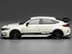 Honda Civic Type R FL5 RHD Right Hand Drive HKS White with Black Stripes 1/64 Diecast Model Car MotorHelix M65319