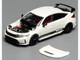Honda Civic Type R FL5 RHD Right Hand Drive HKS White with Black Stripes 1/64 Diecast Model Car MotorHelix M65319