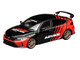 Honda Civic Type R FL5 RHD Right Hand Drive ADVAN Black and Red 1/64 Diecast Model Car MotorHelix M65341