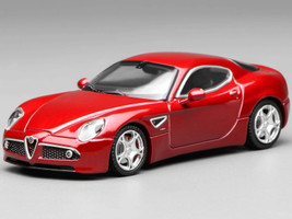 2008 Alfa Romeo 8C Competizione Competition Red Metallic 1/64 Diecast Model Car MotorHelix M69051