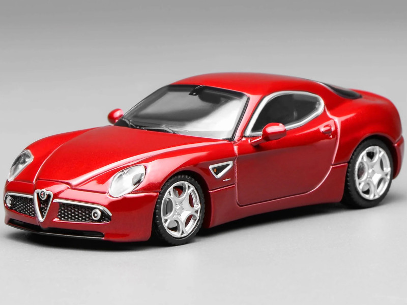 2008 Alfa Romeo 8C Competizione Competition Red Metallic 1/64 Diecast Model Car MotorHelix M69051