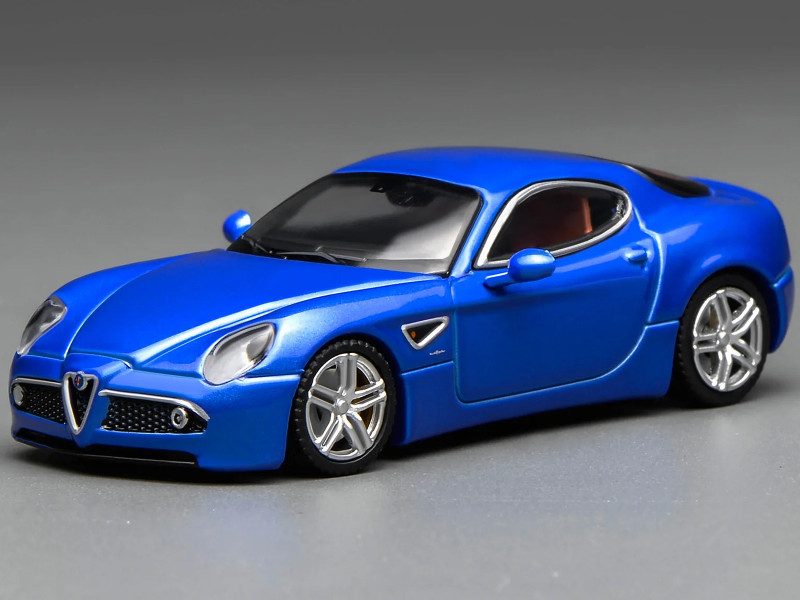 2008 Alfa Romeo 8C Competizione Blue Metallic 1/64 Diecast Model Car MotorHelix M69055