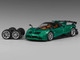 Pagani Imola Emerald Green Metallic with Carbon Top and Extra Wheels 1/64 Diecast Model Car CM Model CM64-IMOLA-10