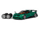 Pagani Imola Emerald Green Metallic with Carbon Top and Extra Wheels 1/64 Diecast Model Car CM Model CM64-IMOLA-10 Pagani Imola Emerald Green Metallic with Carbon Top and Extra Wheels 1/64 Diecast Model Car CM Model CM64-IMOLA-10