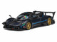 Pagani Zonda Revolucion Dark Blue Metallic and Carbon with Extra Wheels 1/64 Diecast Model Car CM Model CM64-REVOLUCION-BL Pagani Zonda Revolucion Dark Blue Metallic and Carbon with Extra Wheels 1/64 Diecast Model Car CM Model CM64-REVOLUCION-BL