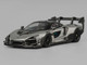 McLaren Senna GTR Silver Gray Metallic with Carbon Hood and Black Top 1/64 Diecast Model Car CM Model CM64-SENNAGTR-11