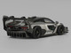 McLaren Senna GTR Silver Gray Metallic with Carbon Hood and Black Top 1/64 Diecast Model Car CM Model CM64-SENNAGTR-11