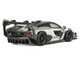 McLaren Senna GTR Silver Gray Metallic with Carbon Hood and Black Top 1/64 Diecast Model Car CM Model CM64-SENNAGTR-11 McLaren Senna GTR Silver Gray Metallic with Carbon Hood and Black Top 1/64 Diecast Model Car CM Model CM64-SENNAGTR-11