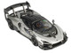 McLaren Senna GTR Silver Gray Metallic with Carbon Hood and Black Top 1/64 Diecast Model Car CM Model CM64-SENNAGTR-11 McLaren Senna GTR Silver Gray Metallic with Carbon Hood and Black Top 1/64 Diecast Model Car CM Model CM64-SENNAGTR-11