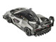 McLaren Senna GTR Silver Gray Metallic with Carbon Hood and Black Top 1/64 Diecast Model Car CM Model CM64-SENNAGTR-11 McLaren Senna GTR Silver Gray Metallic with Carbon Hood and Black Top 1/64 Diecast Model Car CM Model CM64-SENNAGTR-11