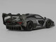 McLaren Senna GTR Dark Gray Metallic with Carbon Hood and Black Top 1/64 Diecast Model Car CM Model CM64-SENNAGTR-13