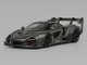 McLaren Senna GTR Dark Gray Metallic with Carbon Hood and Black Top 1/64 Diecast Model Car CM Model CM64-SENNAGTR-13
