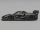 McLaren Senna GTR Dark Gray Metallic with Carbon Hood and Black Top 1/64 Diecast Model Car CM Model CM64-SENNAGTR-13