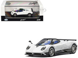 Pagani Zonda F Pearl White with Black Top 1/64 Diecast Model Car CM Model CM64-ZONDAF-01