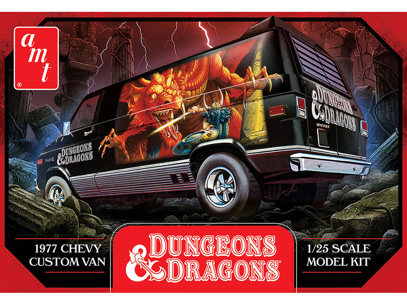 Skill 2 Model Kit 1977 Chevrolet Custom Van Dungeons & Dragons 1/25 Scale Model by AMT AMT1568