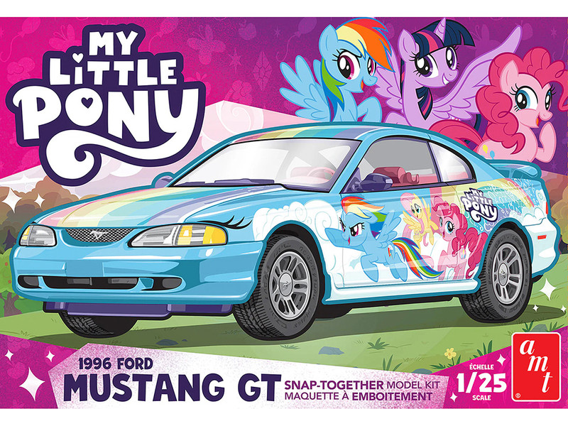 Skill 2 Model Kit 1996 Ford Mustang GT My Little Pony 1/25 Scale Model AMT AMT1577M