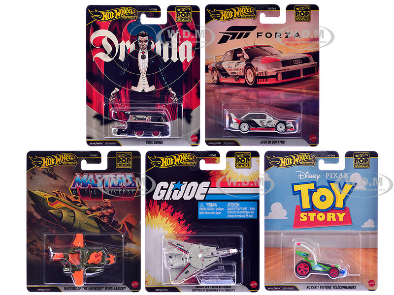 Pop Culture 2026 5 piece Set R Premium Series Diecast Model Cars Hot Wheels HXD63-956R
