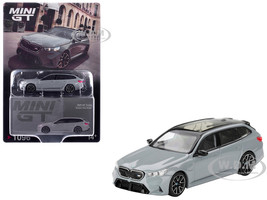 BMW M5 Touring Brooklyn Gray Metallic with Sunroof 1/64 Diecast Model Car Mini GT MGT01096