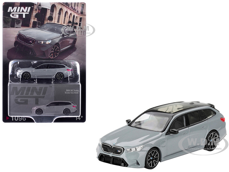 BMW M5 Touring Brooklyn Gray Metallic with Sunroof 1/64 Diecast Model Car Mini GT MGT01096