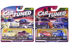 Kustoms Double Pack Series 8 Set of 4 Cars Diecast Model Cars CarTuned 541967-XX5
