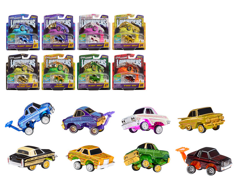 Lowriders Show Glow Series 3 Set of 8 Pieces Diecast Model Cars CarTuned 597346-XX2