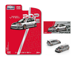 Pandem Civic EG6 RHD Right Hand Drive Raw Metal with No Hood 1/64 Diecast Model Car Pop Race PR64-PRE018