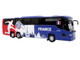 Scania Touring HD Coach Bus France National Football Team Blue with Graphics International Federation of the Global Game Series Limited Edition to 504 pieces Worldwide 1/87 (HO) Diecast Model Iconic Replicas 87-0717 Scania Touring HD Coach Bus France National Football Team Blue with Graphics International Federation of the Global Game Series Limited Edition to 504 pieces Worldwide 1/87 (HO) Diecast Model Iconic Replicas 87-0717