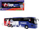 Scania Touring HD Coach Bus France National Football Team Blue with Graphics International Federation of the Global Game Series Limited Edition to 504 pieces Worldwide 1/87 (HO) Diecast Model Iconic Replicas 87-0717 Scania Touring HD Coach Bus France National Football Team Blue with Graphics International Federation of the Global Game Series Limited Edition to 504 pieces Worldwide 1/87 (HO) Diecast Model Iconic Replicas 87-0717