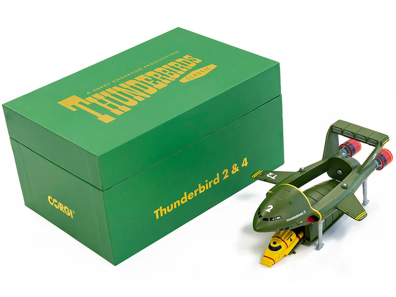 Thunderbird 2 Aircraft and Thunderbird 4 Submarine Thunderbirds 1965 1966 TV Series F A B Collection Diecast Model Car Corgi CC00804