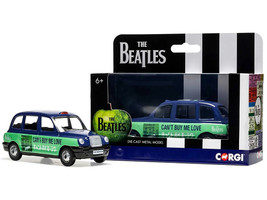 The Beatles London Taxi RHD Right Hand Drive Can t Buy Me Love Blue and Green with Graphics Diecast Model Car Corgi CC85935