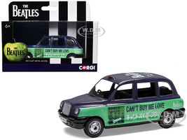 The Beatles London Taxi RHD Right Hand Drive Can t Buy Me Love Blue and Green with Graphics Diecast Model Car Corgi CC85935
