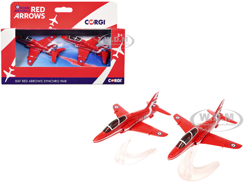 Royal Air Force Red Arrows Synchro Pair Set of 2 Planes Diecast Models Corgi CS90687