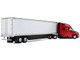 Volvo VNL 860 High Roof Sleeper and 53 Trailer with Skirts Red with White Trailer 1/50 Diecast Model First Gear 50-3515 Volvo VNL 860 High Roof Sleeper and 53 Trailer with Skirts Red with White Trailer 1/50 Diecast Model First Gear 50-3515