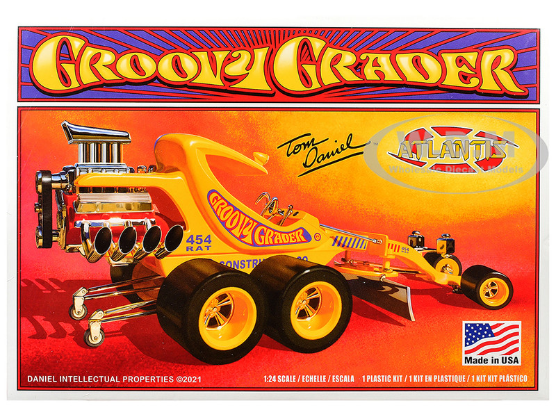 Skill 2 Model Kit Tom Daniel s Groovy Grader Dragster 1/24 Scale Model Atlantis ALM-5697
