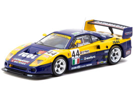 Ferrari F40 GTE #44 Luciano Della Noce Anders Olofsson Carl Rosenblad 24 Hours of Le Mans 1996 Hobby64 Series 1/64 Diecast Model Car Tarmac Works T64-088-96LM44