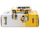 Datsun Bluebird 510 Wagon Ohige no Pon White with Orange Stripes and Graphics Global64 Series 1/64 Diecast Model Tarmac Works T64G-026-ONP