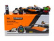McLaren MCL60 #4 Lando Norris 2nd Place Formula One F1 British GP 2023 with Pitboards Global64 Series 1/64 Diecast Model Car Tarmac Works T64G-F070-LN2