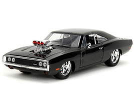 1970 Dodge Charger Black with Race Interior The Fast and the Furious 2001 Movie 25 Years of Fast & Furious Series 1/24 Diecast Model Car Jada 35421-25TH
